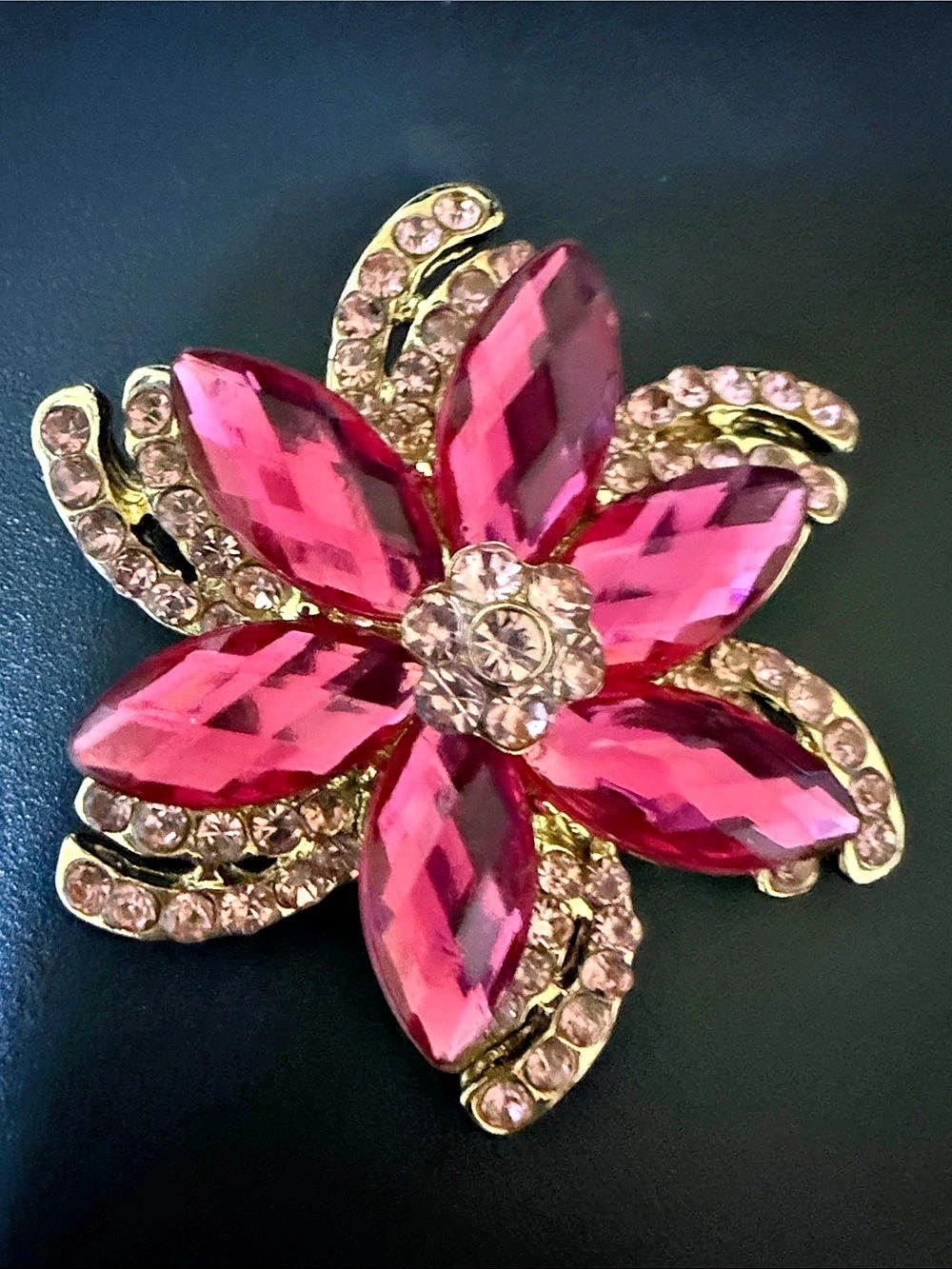 Pink Floral Brooch
